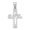 Curata 925 Sterling Silver Mens 16.75mmx30mm Polished Jesus Cross Small Pendant Necklace