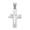 Curata 925 Sterling Silver Mens 16.75mmx30mm Polished Jesus Cross Small Pendant Necklace