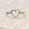 Curata 925 Sterling Silver Open Heart Adjustable Toe Ring