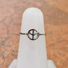 Curata 925 Sterling Silver Open Peace Sign Boho Adjustable Toe Ring