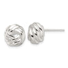 Curata 925 Sterling Silver Polished 10.4x10.4mm Love Knot Post Earrings