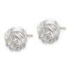 Curata 925 Sterling Silver Polished 10.4x10.4mm Love Knot Post Earrings