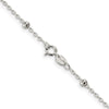 Curata 925 Sterling Silver Polished 1mm Beaded Chain Necklace Options: 16 18 20 24