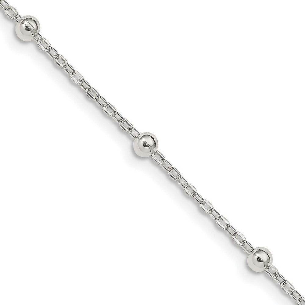 Curata 925 Sterling Silver Polished 1mm Beaded Chain Necklace Options: 16 18 20 24