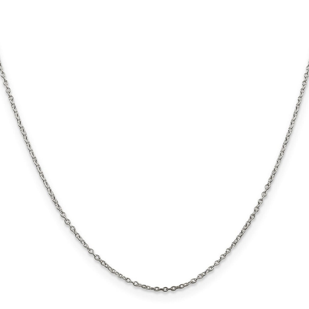 Curata 925 Sterling Silver Polished 1mm Cable Chain Necklace Lobster Claw