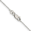 Curata 925 Sterling Silver Polished 1mm Cable Chain Necklace Lobster Claw