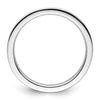 Curata 925 Sterling Silver Polished 2.25mm White Enameled Thin Band Ring