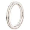 Curata 925 Sterling Silver Polished 2.25mm White Enameled Thin Band Ring