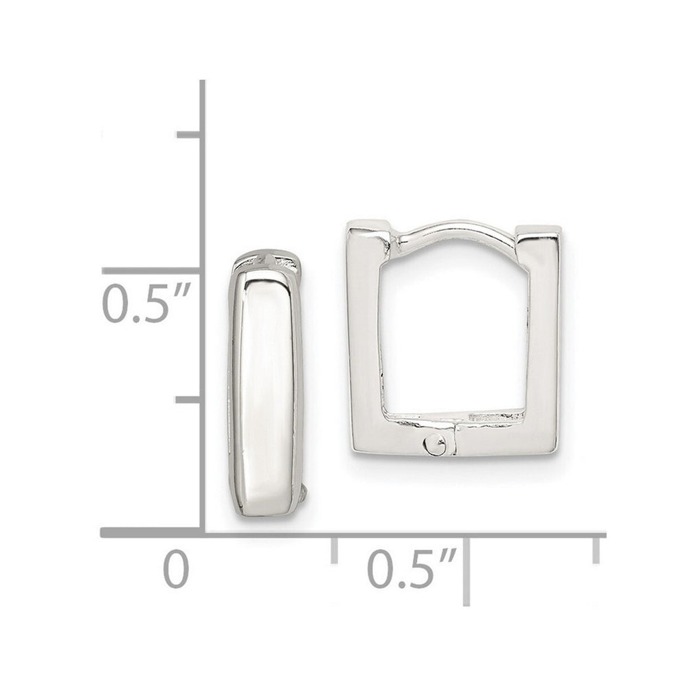 Curata 925 Sterling Silver Polished 3x12mm Hinged Earrings