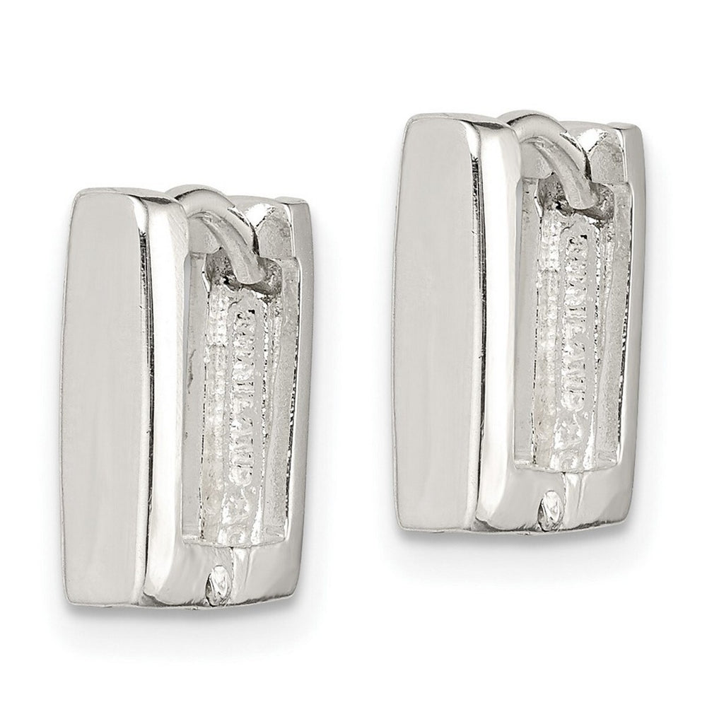 Curata 925 Sterling Silver Polished 3x12mm Hinged Earrings