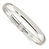 Curata 925 Sterling Silver Polished 8mm Hinged Flexible Bangle Bracelet