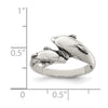 Curata 925 Sterling Silver Polished Kissing Dolphins Ring