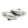 Curata 925 Sterling Silver Polished Kissing Dolphins Ring