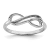 Curata 925 Sterling Silver Polished Overlap Infinity Ring