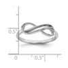 Curata 925 Sterling Silver Polished Overlap Infinity Ring