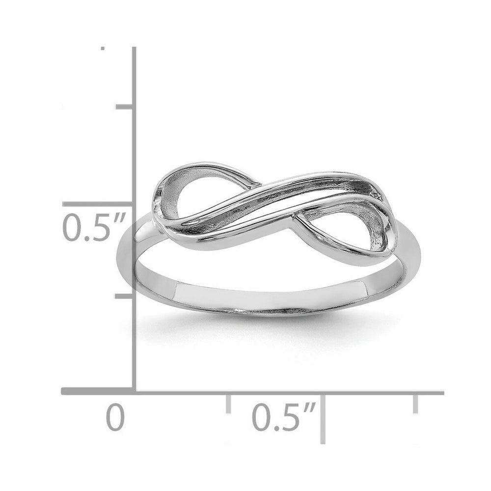 Curata 925 Sterling Silver Polished Overlap Infinity Ring