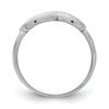 Curata 925 Sterling Silver Polished Overlap Infinity Ring