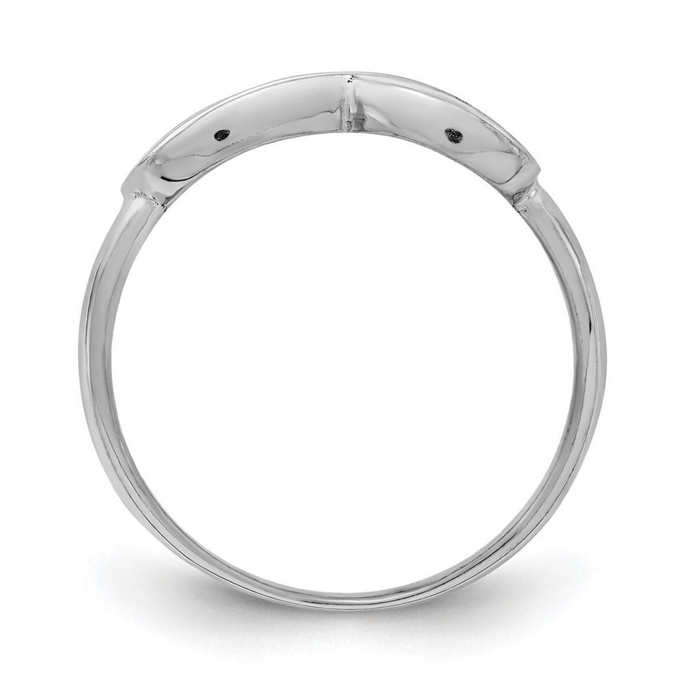 Curata 925 Sterling Silver Polished Overlap Infinity Ring