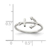 Curata 925 Sterling Silver Polished Sideways Anchor Ring