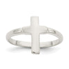 Curata 925 Sterling Silver Polished Vertical Cross Ring