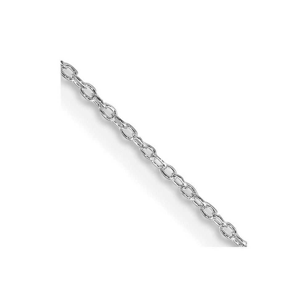 Curata 925 Sterling Silver Rhodium Plated 0.5mm Rolo Chain Necklace Options: 16 18 20 24