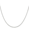 Curata 925 Sterling Silver Rhodium Plated 0.5mm Rolo Chain Necklace Options: 16 18 20 24