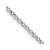 Curata 925 Sterling Silver Rhodium Plated 1.5mm Rolo Chain Necklace Options: 16 18 20 22 24