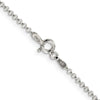 Curata 925 Sterling Silver Rhodium Plated 1.5mm Rolo Chain Necklace Options: 16 18 20 22 24