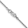 Curata 925 Sterling Silver Rhodium Plated 1.5mm Sparkle Cut Rope Chain Necklace Options: 16 18 20 22 24 26 28 30