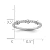 Curata 925 Sterling Silver Rhodium Plated Clear Cubic Zirconia Knot Band Ring