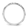 Curata 925 Sterling Silver Rhodium PlatedAntiqued Ichthus Fish Ring