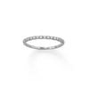 Curata 925 Sterling Silver Rhodium Thin Cubic Zirconia Band Ring Options: 3 4 5 6 7 8 9