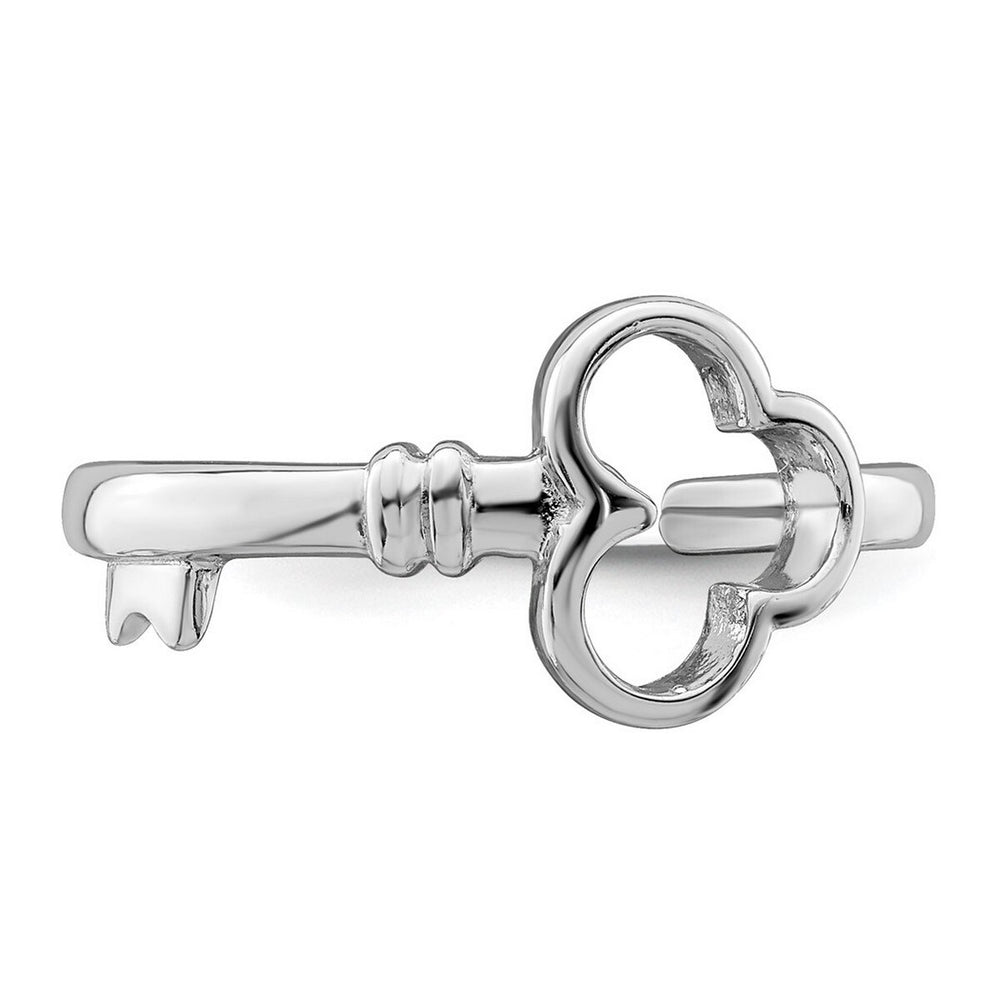 Curata 925 Sterling Silver Sideways Key Adjustable Toe Ring for Women