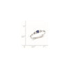 Curata 925 Sterling Silver Simulated Tanzanite and White Cubic Zirconia Ring