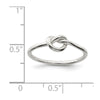 Curata 925 Sterling Silver Small Polished Knot Ring