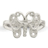 Curata 925 Sterling Silver Solid Filigree Butterly Adjustable Toe Ring