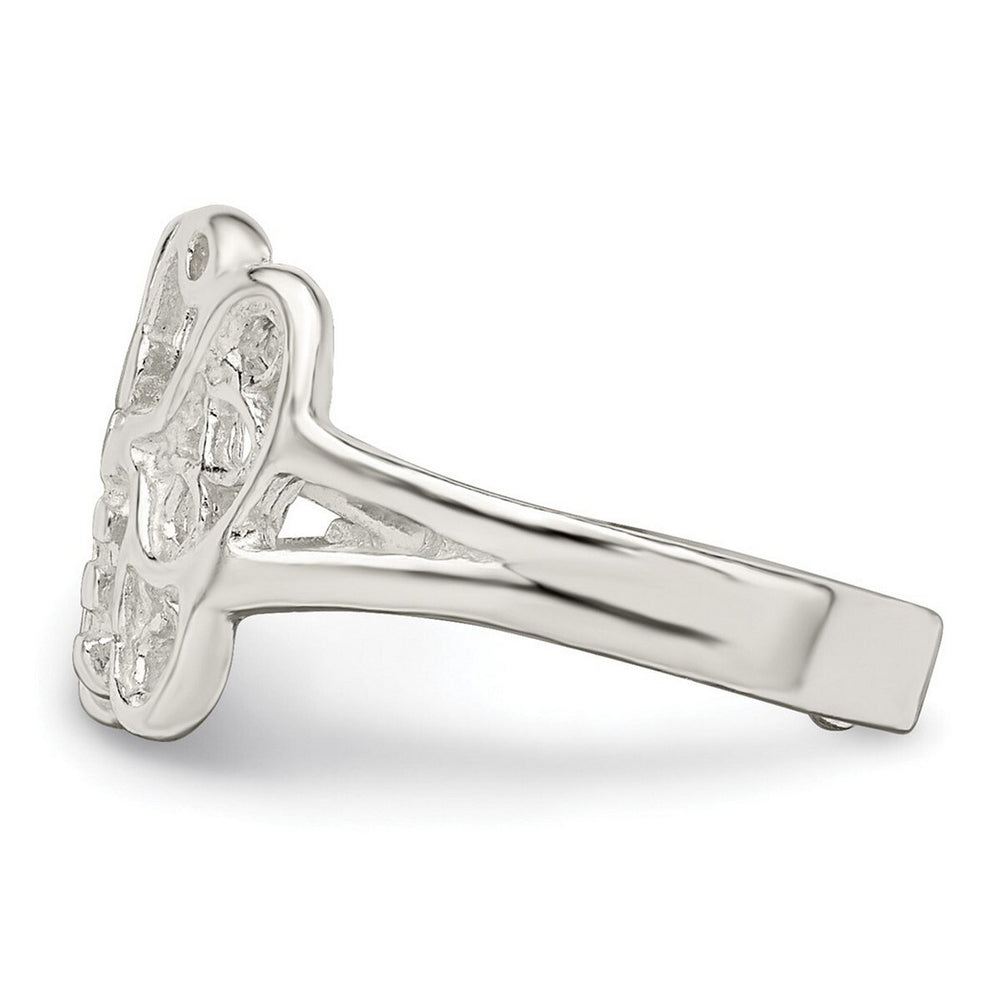 Curata 925 Sterling Silver Solid Filigree Butterly Adjustable Toe Ring