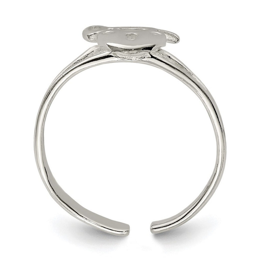 Curata 925 Sterling Silver Solid Lock and Key Adjustable Toe Ring