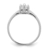 Curata 925 Sterling Silver Solitaire 8X4mm Marquise Cubic Zirconia Ring