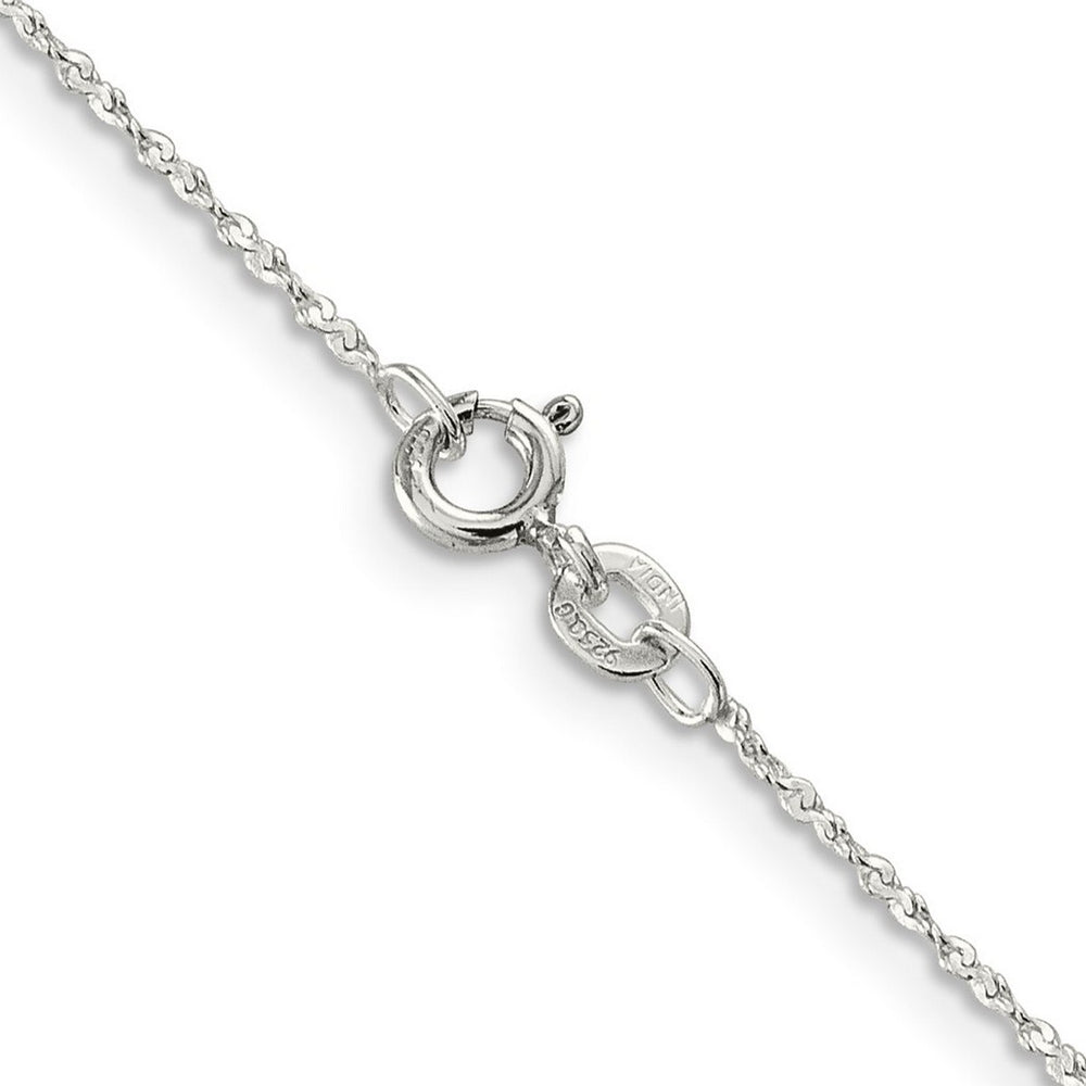 Curata 925 Sterling Silver Twisted Polished .5mm Fancy Chain Necklace Options: 16 18 20 24