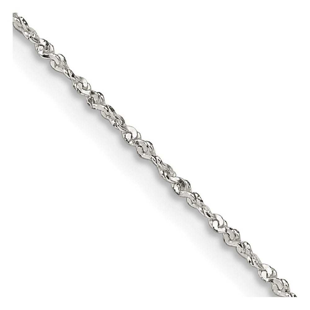 Curata 925 Sterling Silver Twisted Polished .5mm Fancy Chain Necklace Options: 16 18 20 24