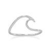 Curata 925 Sterling Silver Wave Ring