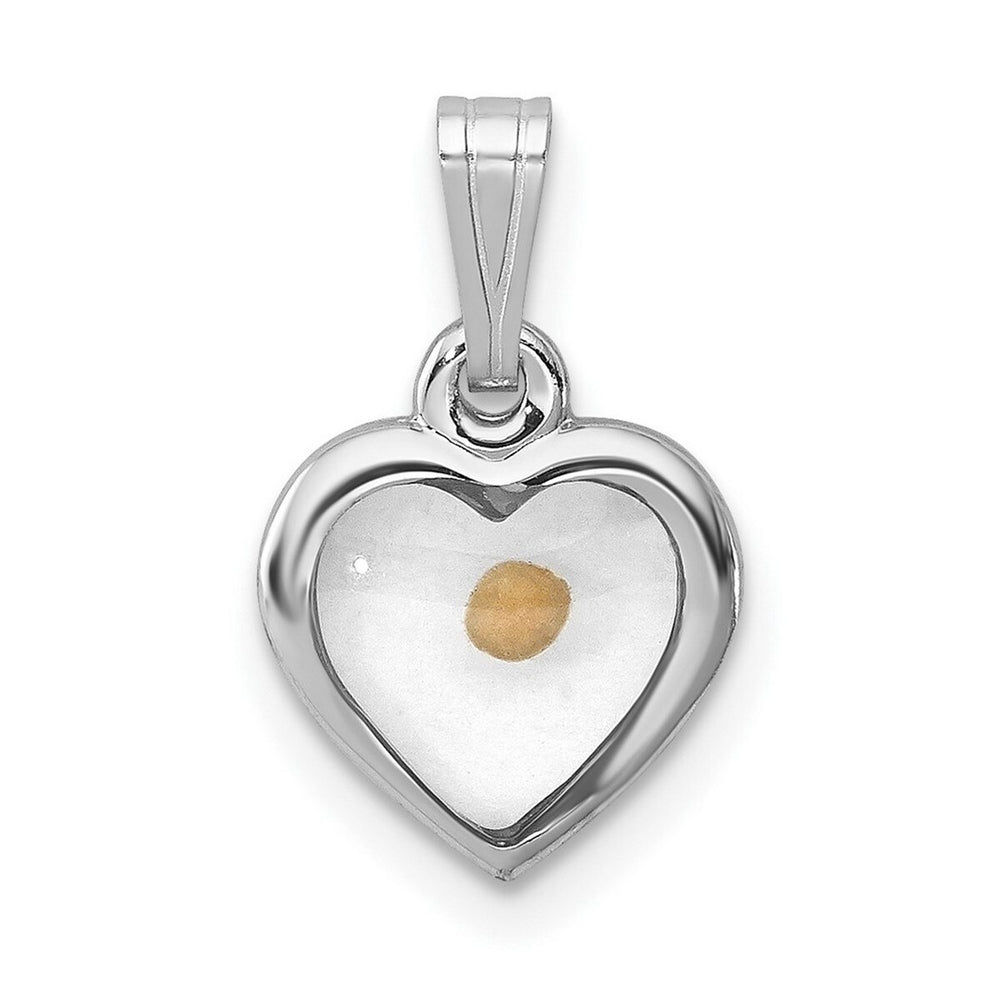 Curata 925 Sterling Silver18" 15x13mm Small Heart With MuStard Seed Pendant Necklace