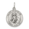 Curata 925 Sterling Silver18" 28x20mm St. Peregrine Medal Charm Pendant Necklace