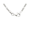 Curata Italian Rhodium-Plated Sterling Silver 1mm Light Figaro Chain - White