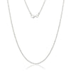 Curata Italian Sterling Silver Margarita Chain Necklace - White