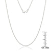 Curata Italian Sterling Silver Margarita Chain Necklace - White