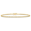 Curata Solid 10k Yellow Gold 7" or 8" 1.5mm Diamond-cut Rope Chain Bracelet (Lobster)