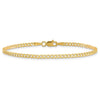 Curata Solid 10k Yellow Gold 7" or 8" 2.5mm Semi-Solid Curb Link Bracelet (Lobster)