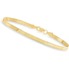 Curata Solid 10k Yellow Gold 7" or 8" 3mm Silky Herringbone Bracelet (Lobster)